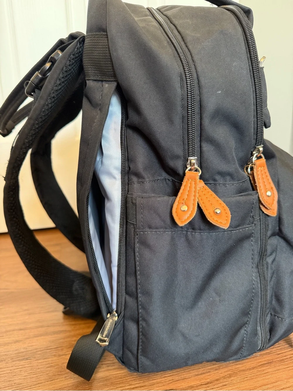 Babbleroo Black Baby Diaper Backpack Bag - Stylish Organizer